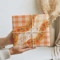 Orange Hawaii Palaka Wrapping Paper Hawaiian Ilima Lei LT05 - Polynesian Pride