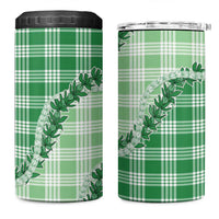 Green Hawaii Palaka 4 in 1 Can Cooler Tumbler Hawaiian Pikake Lei LT05 One Size: 16 oz Green - Polynesian Pride