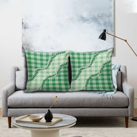 Green Hawaii Palaka Pillow Cover Hawaiian Pikake Lei LT05 - Polynesian Pride