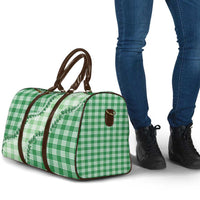 Green Hawaii Palaka Travel Bag Hawaiian Pikake Lei LT05 - Polynesian Pride