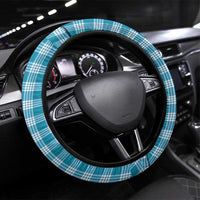 Blue Hawaii Palaka Steering Wheel Cover Hawaiian Pikake Lei LT05 Universal Fit Blue - Polynesian Pride