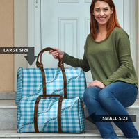Blue Hawaii Palaka Travel Bag Hawaiian Pikake Lei
