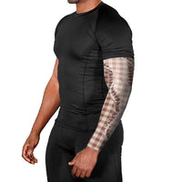 Beige Hawaii Palaka Arm Sleeves Hawaiian Pikake Lei