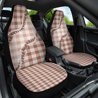 Beige Hawaii Palaka Car Seat Cover Hawaiian Pikake Lei