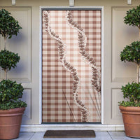 Beige Hawaii Palaka Door Cover Hawaiian Pikake Lei LT05 Beige - Polynesian Pride