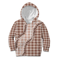 Beige Hawaii Palaka Kid Hoodie Hawaiian Pikake Lei