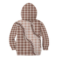 Beige Hawaii Palaka Kid Hoodie Hawaiian Pikake Lei