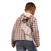 Beige Hawaii Palaka Kid Hoodie Hawaiian Pikake Lei