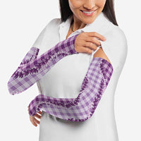 Violet Hawaii Palaka Arm Sleeves Hawaiian Pikake Lei LT05 - Polynesian Pride