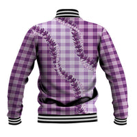 Violet Hawaii Palaka Baseball Jacket Hawaiian Pikake Lei LT05 - Polynesian Pride