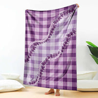 Violet Hawaii Palaka Blanket Hawaiian Pikake Lei