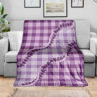 Violet Hawaii Palaka Blanket Hawaiian Pikake Lei