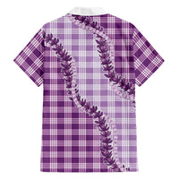 Violet Hawaii Palaka Hawaiian Shirt Hawaiian Pikake Lei LT05 - Polynesian Pride