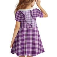 Violet Hawaii Palaka Kid Short Sleeve Dress Hawaiian Pikake Lei