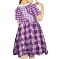 Violet Hawaii Palaka Kid Short Sleeve Dress Hawaiian Pikake Lei