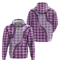 Violet Hawaii Palaka Zip Hoodie Hawaiian Pikake Lei LT05 - Polynesian Pride