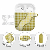 Yellow Hawaii Palaka AirPods Case Hawaiian Pikake Lei