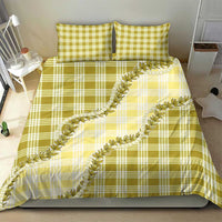 Yellow Hawaii Palaka Bedding Set Hawaiian Pikake Lei