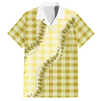 Yellow Hawaii Palaka Hawaiian Shirt Hawaiian Pikake Lei LT05 Yellow - Polynesian Pride