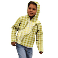 Yellow Hawaii Palaka Kid Hoodie Hawaiian Pikake Lei