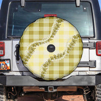 Yellow Hawaii Palaka Spare Tire Cover Hawaiian Pikake Lei
