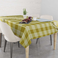 Yellow Hawaii Palaka Tablecloth Hawaiian Pikake Lei