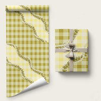 Yellow Hawaii Palaka Wrapping Paper Hawaiian Pikake Lei LT05 58" × 23" Yellow - Polynesian Pride