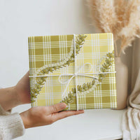 Yellow Hawaii Palaka Wrapping Paper Hawaiian Pikake Lei LT05 - Polynesian Pride