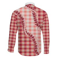 Red Hawaii Palaka Family Matching Off Shoulder Short Dress and Hawaiian Shirt Hawaiian Pikake Lei LT05 - Polynesian Pride