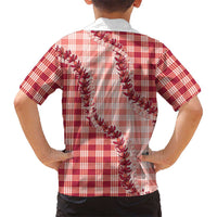 Red Hawaii Palaka Kid Hawaiian Shirt Hawaiian Pikake Lei