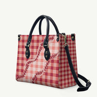 Red Hawaii Palaka Leather Bag Hawaiian Pikake Lei LT05 Red - Polynesian Pride