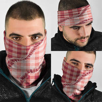 Red Hawaii Palaka Neck Gaiter Hawaiian Pikake Lei LT05 - Polynesian Pride