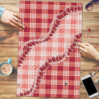 Red Hawaii Palaka Puzzle Hawaiian Pikake Lei
