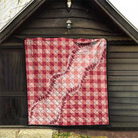 Red Hawaii Palaka Quilt Hawaiian Pikake Lei LT05 - Polynesian Pride