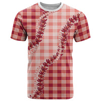 Red Hawaii Palaka T Shirt Hawaiian Pikake Lei