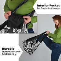 Hawaii Maui Upena Kiloi Grocery Bag Kakau Tribal Pattern Black Version