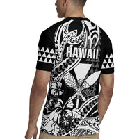Hawaii Maui Upena Kiloi Rugby Jersey Kakau Tribal Pattern Black Version