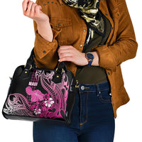 Hawaii Maui Upena Kiloi Shoulder Handbag Kakau Tribal Pattern Pink Version