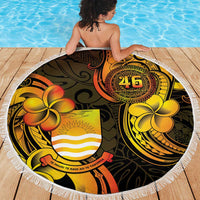 Personalised Kiribati Independence Day Beach Blanket 46th Anniversary