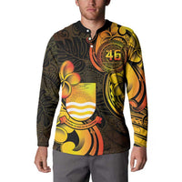 Personalised Kiribati Independence Day Button Sweatshirt 46th Anniversary