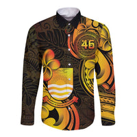 Personalised Kiribati Independence Day Long Sleeve Button Shirt 46th Anniversary