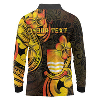 Personalised Kiribati Independence Day Long Sleeve Polo Shirt 46th Anniversary