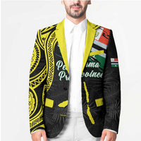 Personalised Vanuatu Penama Day Blazer Grunge Flag Style - Polynesian Pride