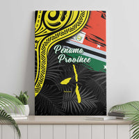 Vanuatu Penama Day Canvas Wall Art Grunge Flag Style - Polynesian Pride
