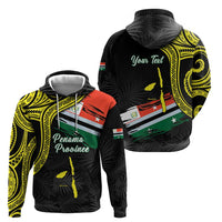 Personalised Vanuatu Penama Day Hoodie Grunge Flag Style - Polynesian Pride