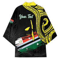 Personalised Vanuatu Penama Day Kimono Grunge Flag Style - Polynesian Pride