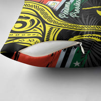 Vanuatu Penama Day Pillow Cover Grunge Flag Style - Polynesian Pride