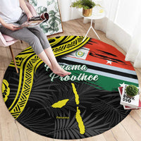 Vanuatu Penama Day Round Carpet Grunge Flag Style - Polynesian Pride