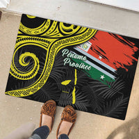 Vanuatu Penama Day Rubber Doormat Grunge Flag Style - Polynesian Pride