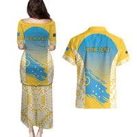 Personalised Vanuatu Sanma Day Couples Matching Puletasi and Hawaiian Shirt Special Style - Polynesian Pride